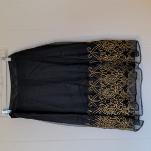Black and gold skirt